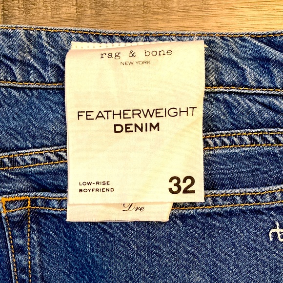 Rag & Bone Low Rise Featherweight Boyfriend Jeans NWT - Picture 6 of 10